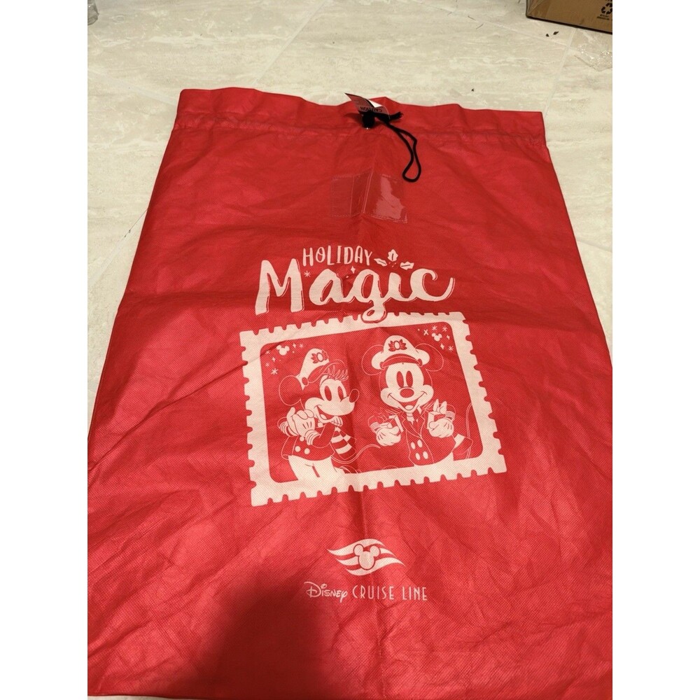 Disney Cruise Line Holiday Magic Christmas Bag/Tote Red Large DCL